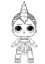 Kolorowanka do druku - Laleczka Lol Suprise