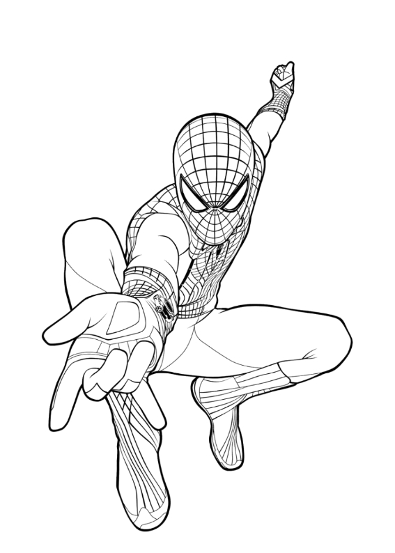 Spiderman, kolorowanka do wydruku