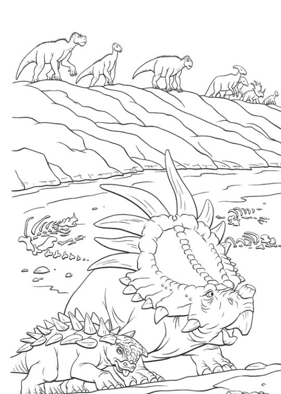 Dinozaury kolorowanki