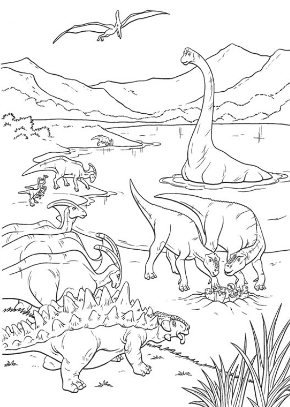 Dinozaury kolorowanki