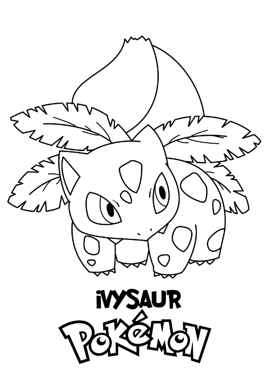 Pokemon Ivysaur Kolorowanka Do wydruku