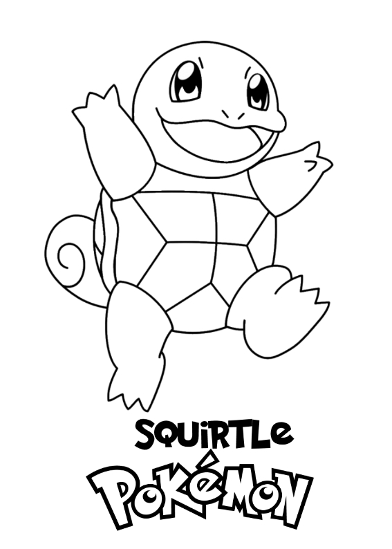 Pokemon Squirtle Kolorowanka Do wydruku
