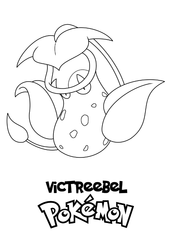 Pokemon Victreebel Kolorowanka Do wydruku