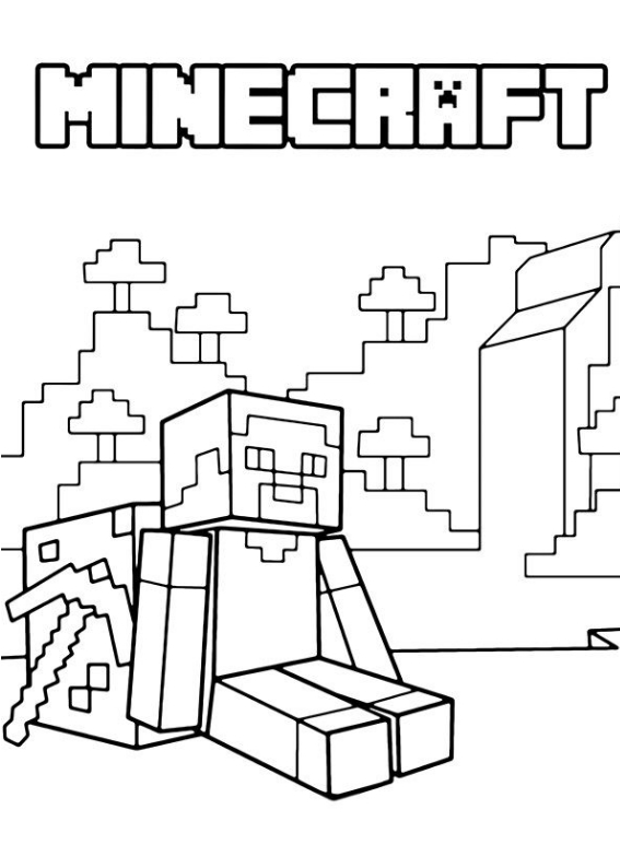 Minecraft Kolorowanka do wydruku. Drukuj i maluj rysunki z Minecraft