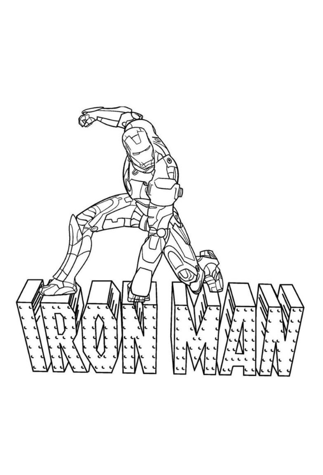Iron Man Kolorowanka Avengers - pokoloruj
