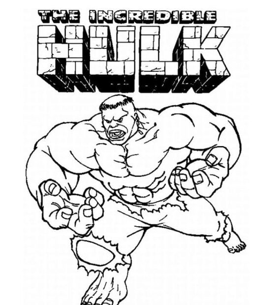 Hulk kolorowanka do wydruku, Niesamowity Hulk