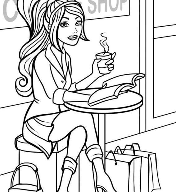 Barbie kolorowanka do wydruku.