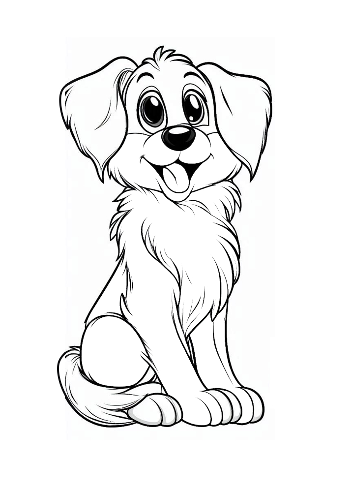 kolorowanka_zwierzeta_piesek