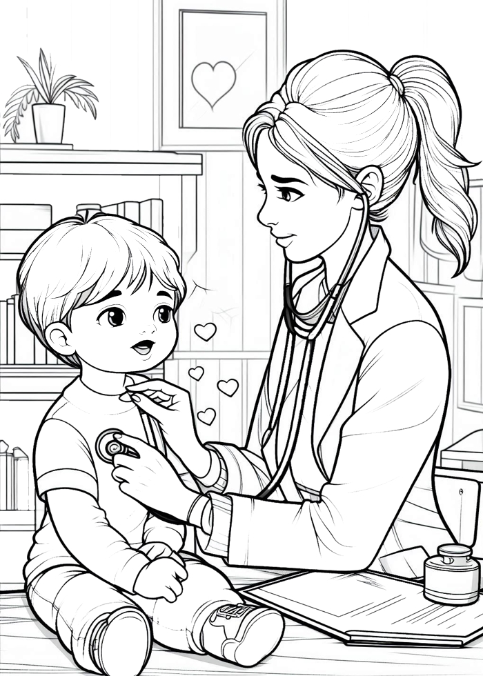 Pani doktor bada pacjenta