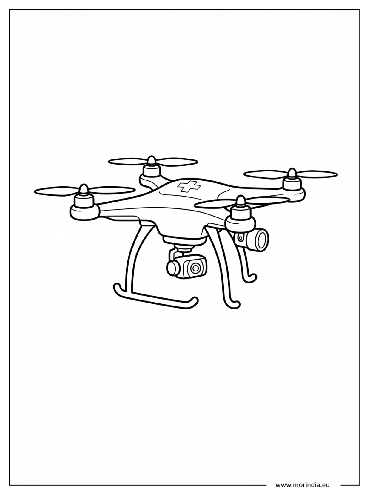 Kolorowanka dron ratowniczy do druku A4