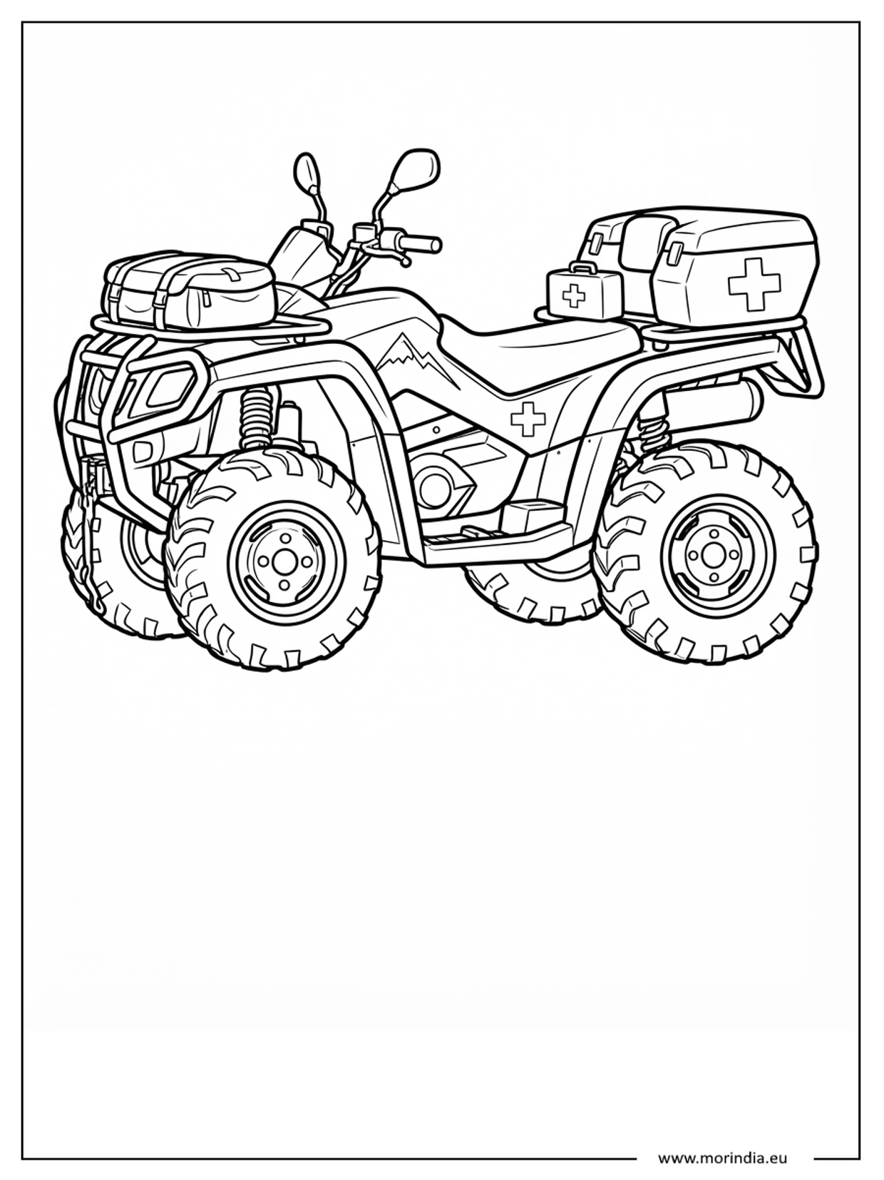 Kolorowanka quad ratunkowy do druku A4